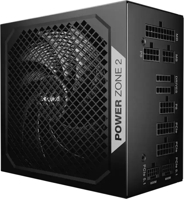 Блок питания be quiet! Power Zone 2, 1200W, 80+ Platinum, Полностью модульный, ATX 12V 3.1, Поддержка PCIe 5.1, вентилятор 140мм, черный