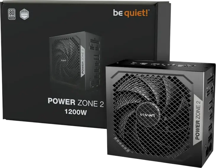 Блок питания be quiet! Power Zone 2, 1200W, 80+ Platinum, Полностью модульный, ATX 12V 3.1, Поддержка PCIe 5.1, вентилятор 140мм, черный