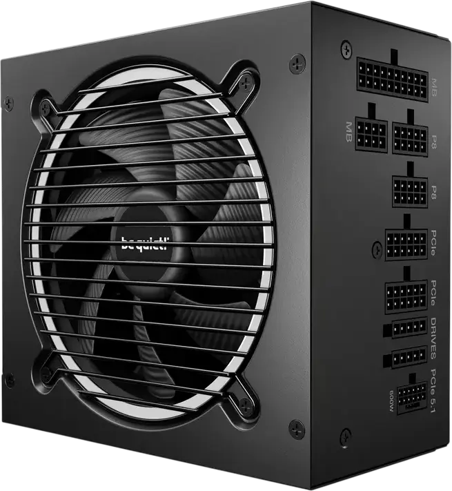 be quiet! Pure Power 13 M 1200W Power Supply, 80+ Gold, Fully Modular, ATX 12V 3.1, PCIe 5.1 Support, 120mm Fan, Black