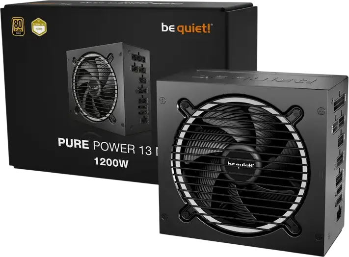 be quiet! Pure Power 13 M 1200W Power Supply, 80+ Gold, Fully Modular, ATX 12V 3.1, PCIe 5.1 Support, 120mm Fan, Black