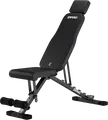 Banca pentru musculatie Zipro Grind reglabila, pozitii incline flat decline, capacitate 300 kg, cu role pentru picioare si suport de cap, Neagra
