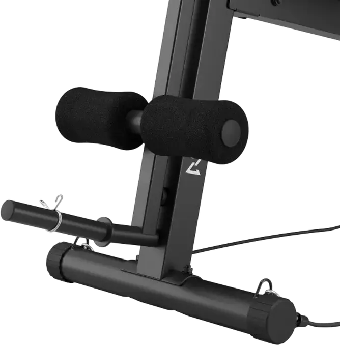 Zipro Volume Foldable Weight Bench, Multifunctional Training Bench with Leg Developer, Preacher Curl Pad, 6-Position Backrest, 230kg Max Load, Black