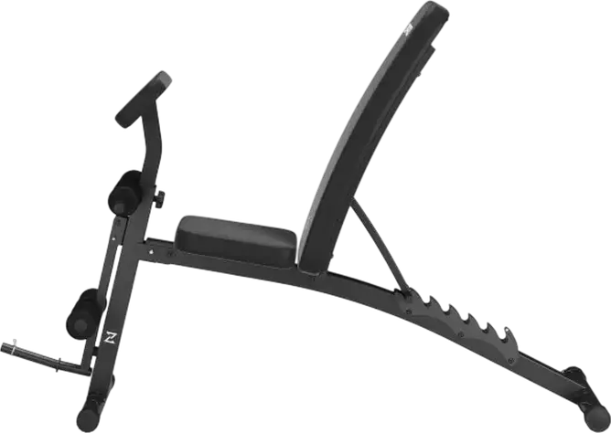 Zipro Volume Foldable Weight Bench, Multifunctional Training Bench with Leg Developer, Preacher Curl Pad, 6-Position Backrest, 230kg Max Load, Black