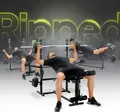 Zipro Ripped Multi-functional Weight Bench with Adjustable Backrest, Barbell Rack, Preacher Curl Pad and Leg Developer, Steel Frame, Black