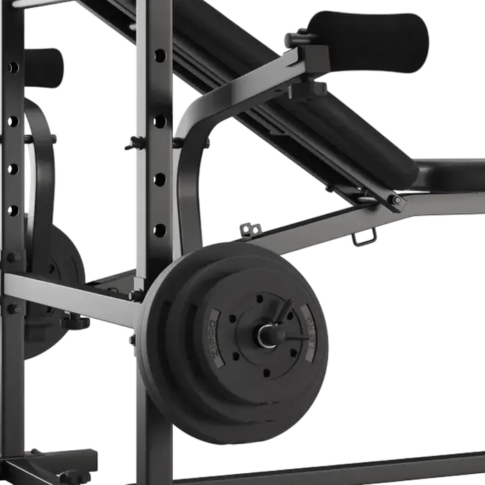 Zipro Ripped Multi-functional Weight Bench with Adjustable Backrest, Barbell Rack, Preacher Curl Pad and Leg Developer, Steel Frame, Black