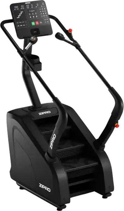 Zipro Legday Stair Stepper Trainer, 36+3 Programs, 25 Resistance Levels, Wireless Smartphone Charging, Integrated Cup Holder, Black