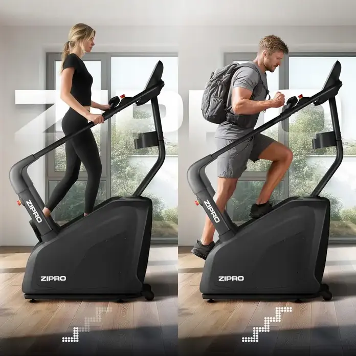 Zipro Legday Stair Stepper Trainer, 36+3 Programs, 25 Resistance Levels, Wireless Smartphone Charging, Integrated Cup Holder, Black