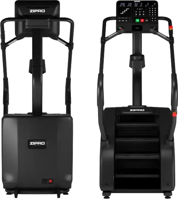 Zipro Legday Stair Stepper Trainer, 36+3 Programs, 25 Resistance Levels, Wireless Smartphone Charging, Integrated Cup Holder, Black