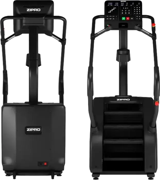 Zipro Legday Stair Stepper Trainer, 36+3 Programs, 25 Resistance Levels, Wireless Smartphone Charging, Integrated Cup Holder, Black