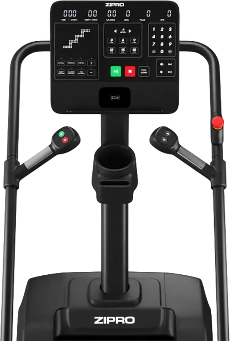 Zipro Legday Stair Stepper Trainer, 36+3 Programs, 25 Resistance Levels, Wireless Smartphone Charging, Integrated Cup Holder, Black