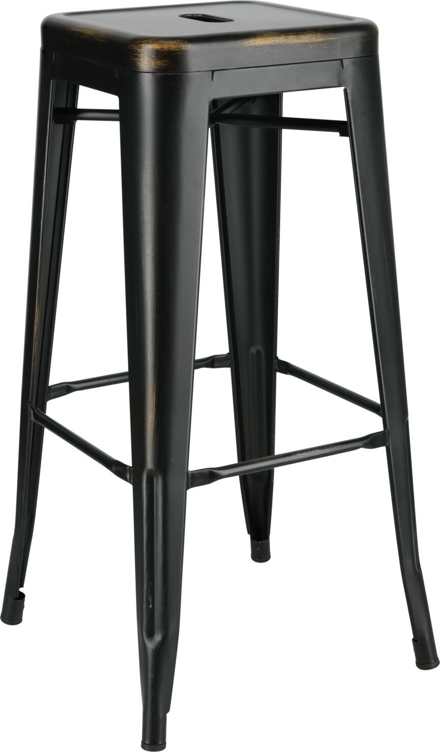 Scaun de bar PULSIVA Ferano Design Industrial, Otel Zincat si Pudrat, Inaltime Scaun 75.8 cm, Rezistent la Rugină, Set de 2 piese