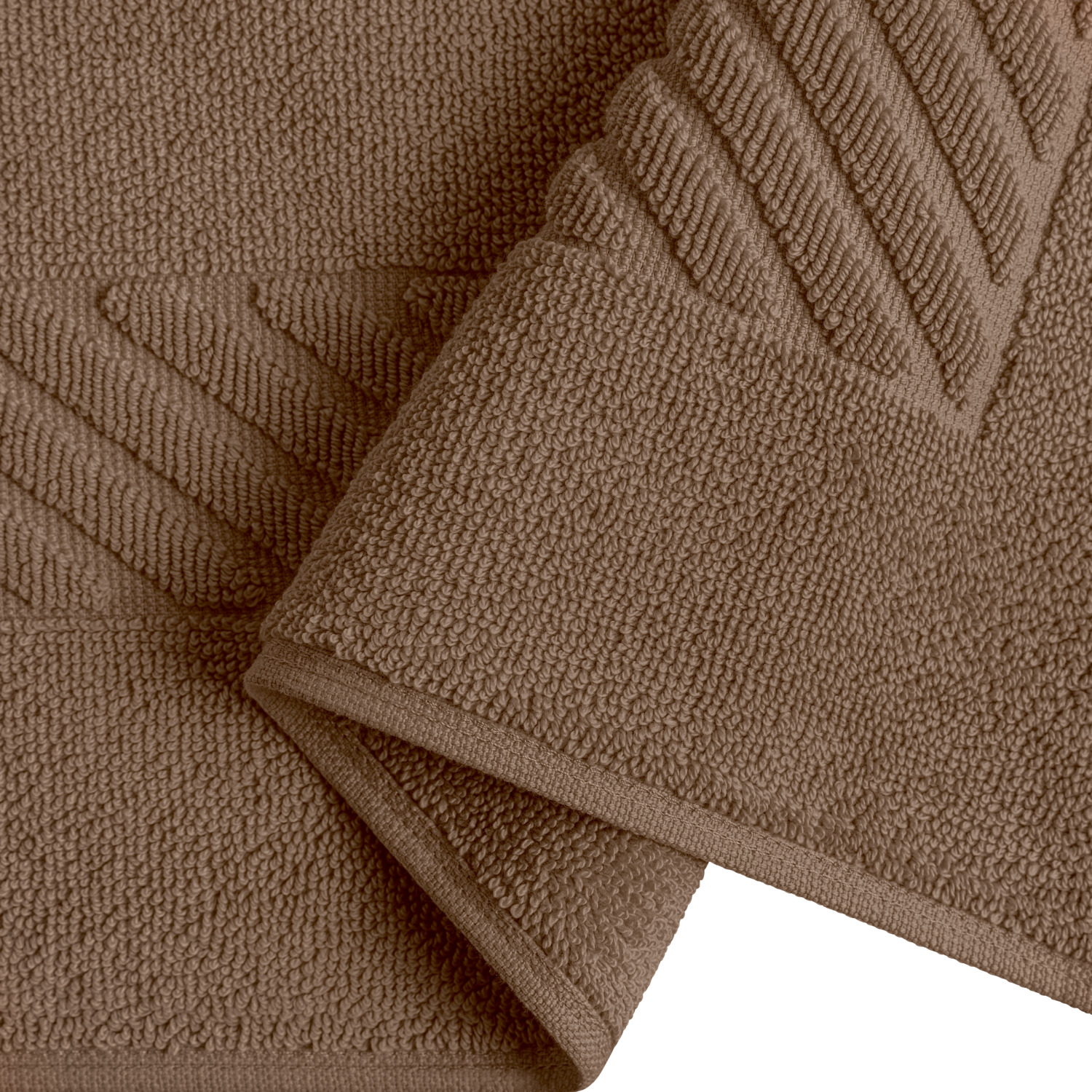 LUSINI Solutions GmbH Valencia Uni Bath Mat, 100% Cotton Walk Terry, 50x90 cm, 820 g/m², Brown, OEKO-TEX Standard 100 Certified, Extra Absorbent