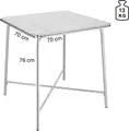 Masa exterioară pentru catering PULSIVA Sentra, Masă Pătrată din Oțel Rezistentă la Intemperii și UV, 70x70x76 cm, Roșie, Vopsită Electrostatic