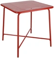 Masa exterioară pentru catering PULSIVA Sentra, Masă Pătrată din Oțel Rezistentă la Intemperii și UV, 70x70x76 cm, Roșie, Vopsită Electrostatic