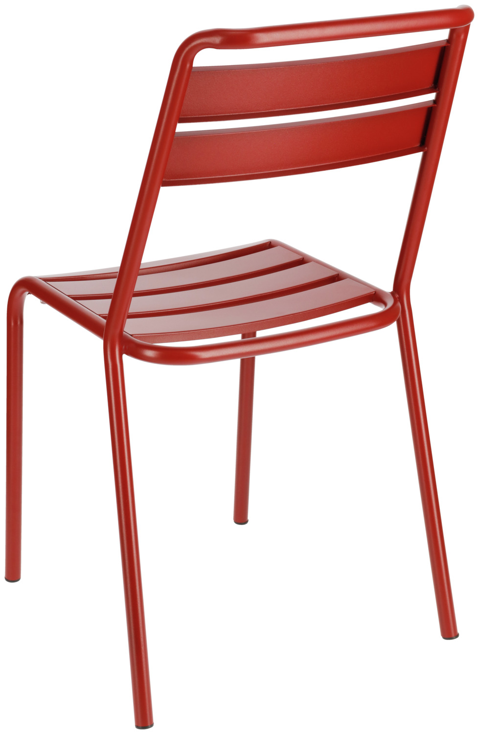 PULSIVA Sentra Outdoor Stacking Chairs, Set of 4, Weatherproof UV-Resistant E-Coated Powder-Coated Steel, 150kg Capacity, for Cafes and Gardens