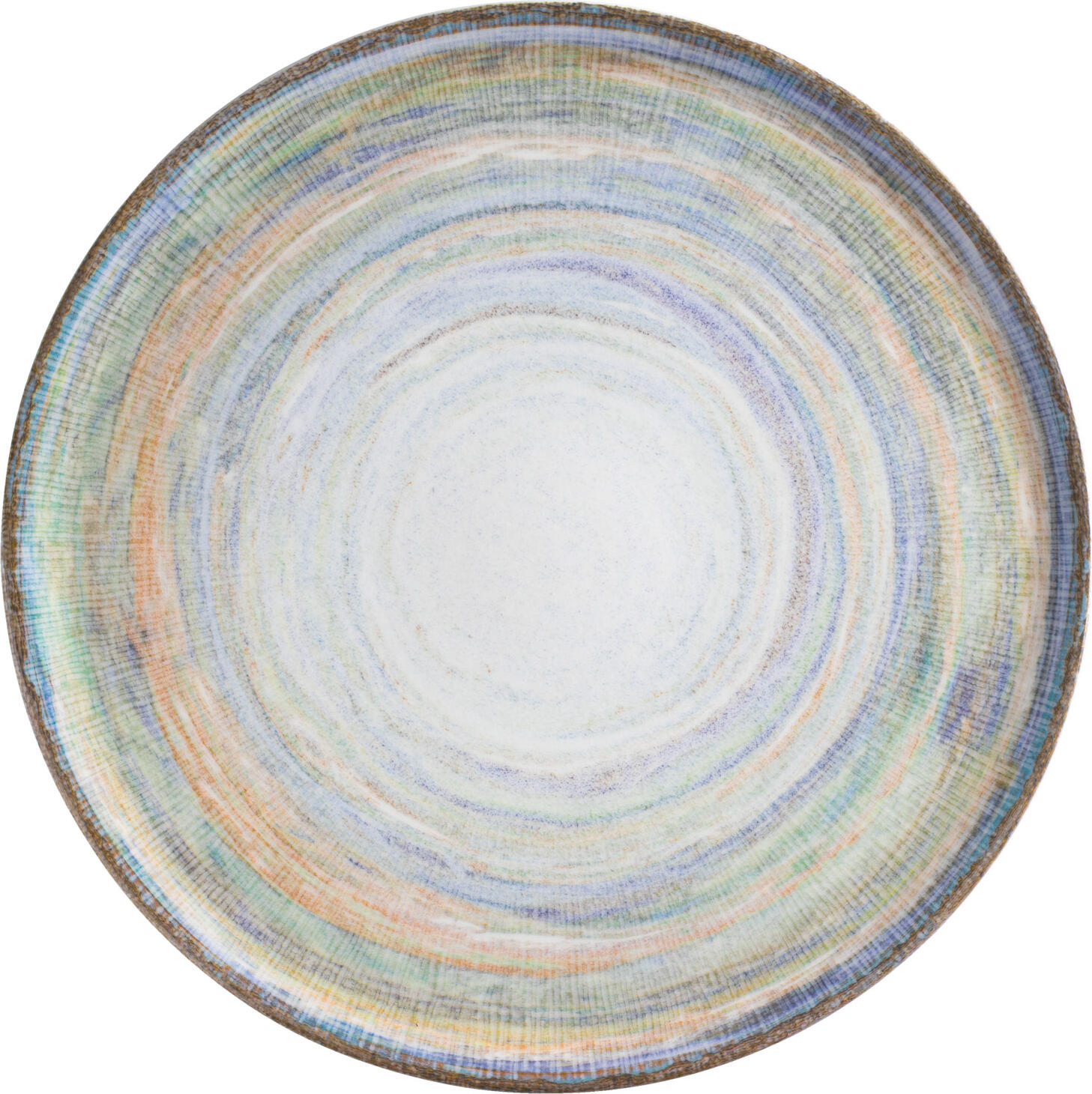 VEGA LUSINI Solutions GmbH Jupiter Pizza Plate Set of 4, 33 cm Round Porcelain Plates, Digital Print Pastel Gradient, Dishwasher and Microwave Safe