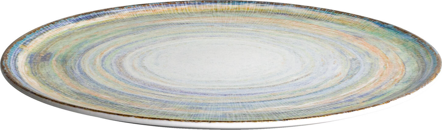 VEGA LUSINI Solutions GmbH Jupiter Pizza Plate Set of 4, 33 cm Round Porcelain Plates, Digital Print Pastel Gradient, Dishwasher and Microwave Safe