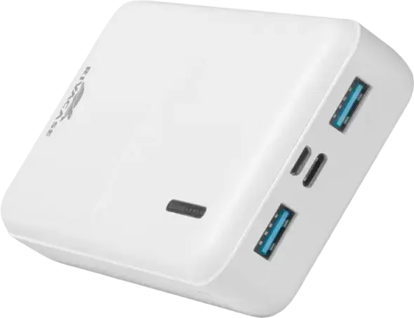 Rivacase VA2572 Power Bank 20000mAh 20W, White, PD 3.0, QC 3.0, USB-C Input/Output, Pass-Through Charging, 74Wh