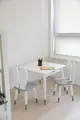 TimberKids Square Children's Table with Drawer and Protective Leg Caps, 7-10 Years, MDF and Solid Wood, 67x67 cm, Eco-friendly Sayerlack Paint