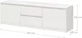 Comoda TV Neo 2D2S, 150x43x53 cm, Material PAL, 2 Sertare si 2 Usi, Ghidaje Telescopice, Bej, Stil Minimalist