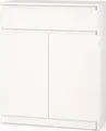 Обувница Neo mbs-1008, Белая, ЛДСП, 80x35x95 см, 1 Выдвижной Ящик с Телескопическими Направляющими и 2 Отсека с Полками, Минимализм