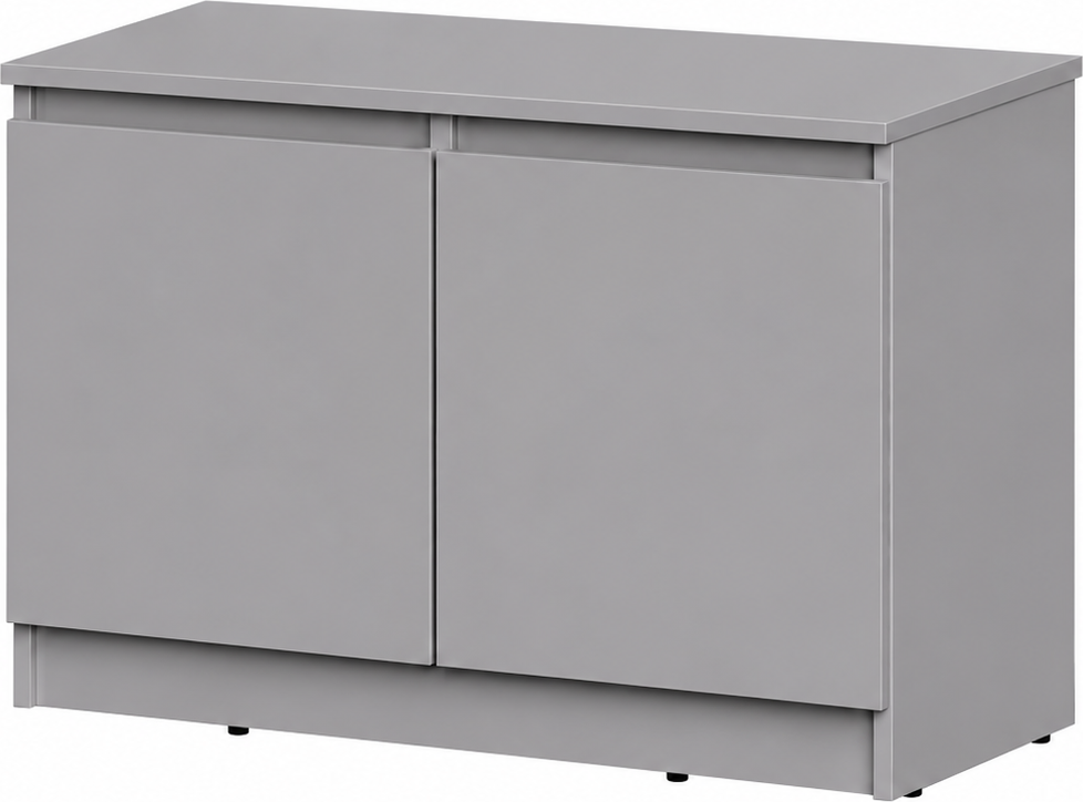 Обувница-банкетка Neo mbs-3030, 80x35x53 см, 2 двери, 4 отделения для хранения, материал ПДР серый мышиный матовый, современная мебель для прихожей