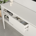 ТВ-тумба Neo 2D2S в стиле минимализм, 150x43x53 см, белая, материал ДСП, 2 выдвижных ящика с телескопическими направляющими и 2 дверцы