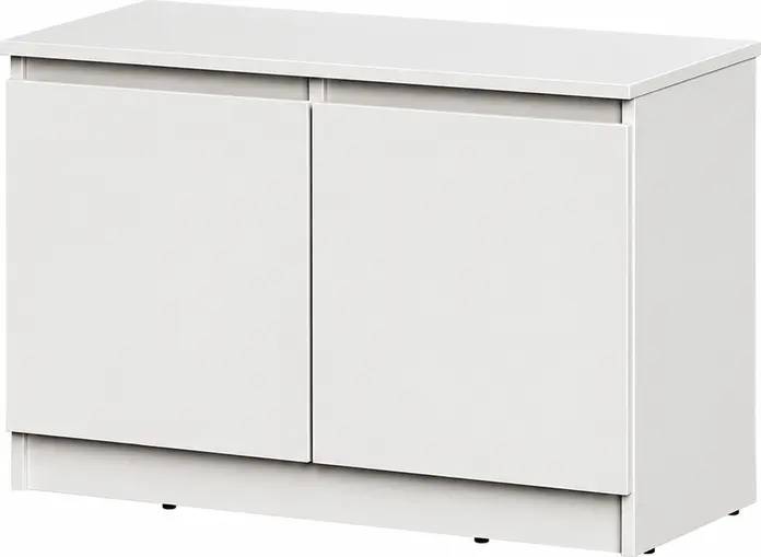 Обувница-банкетка Neo mbs-3010, 80x35x53 см, 2 дверцы, Цвет: белый матовый материал PAL, современная мебель для прихожей
