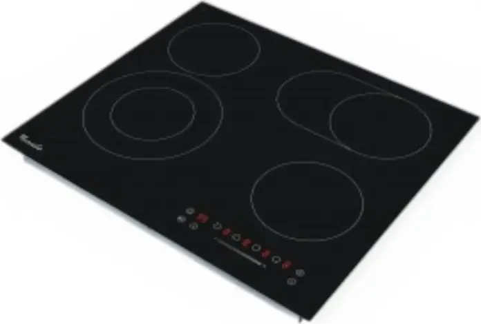 Tornado GTR-CF6603N Independent Electric Cooktop, Glass-ceramic, 4 Cooking Zones, 6.6 kW, Sensor Slider Control, Timer, Child Lock, 590x520x52 mm