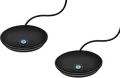 Logitech GROUP Expansion Mics 989-000171, Набор из 2 всенаправленных настольных микрофонов для системы видеоконференцсвязи GROUP, радиус захвата 8.5м, черный