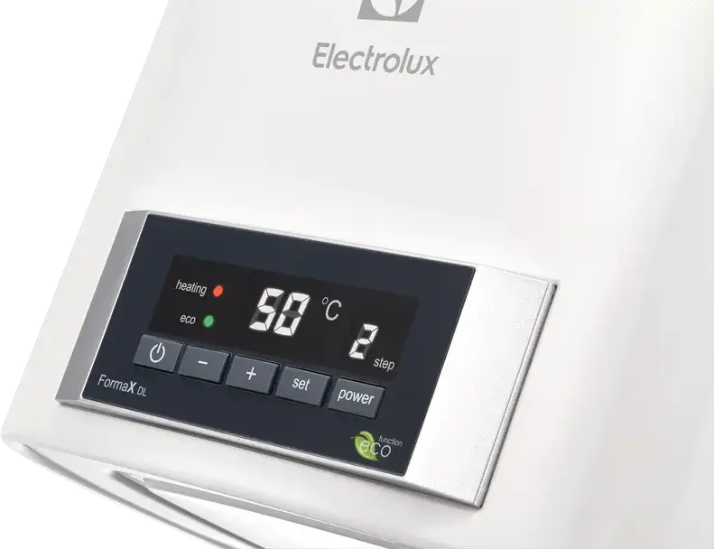 Boiler Electric Electrolux EWH 80 Formax DL, Capacitate 80L, 2000W, Rezistenta Uscata, Ecran Digital LCD, Instalare Verticala sau Orizontala, Alb