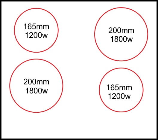 Tornado GTR-604NN Built-in Electric Glass-Ceramic Cooktop, 4 Burners, 6000W, 60 cm, Touch Control, Timer, Child Lock, Black