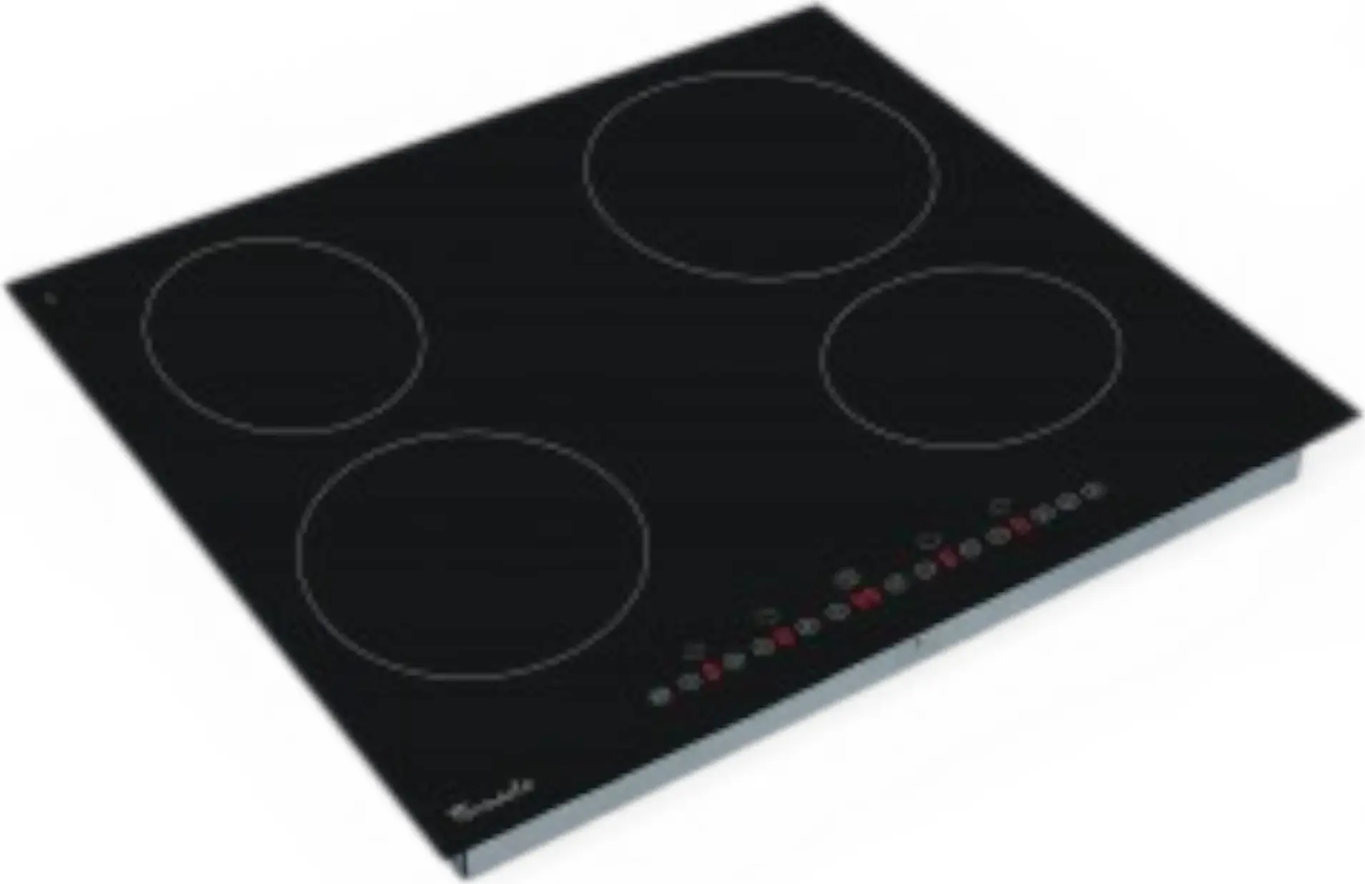 Tornado GTR-604NN Built-in Electric Glass-Ceramic Cooktop, 4 Burners, 6000W, 60 cm, Touch Control, Timer, Child Lock, Black