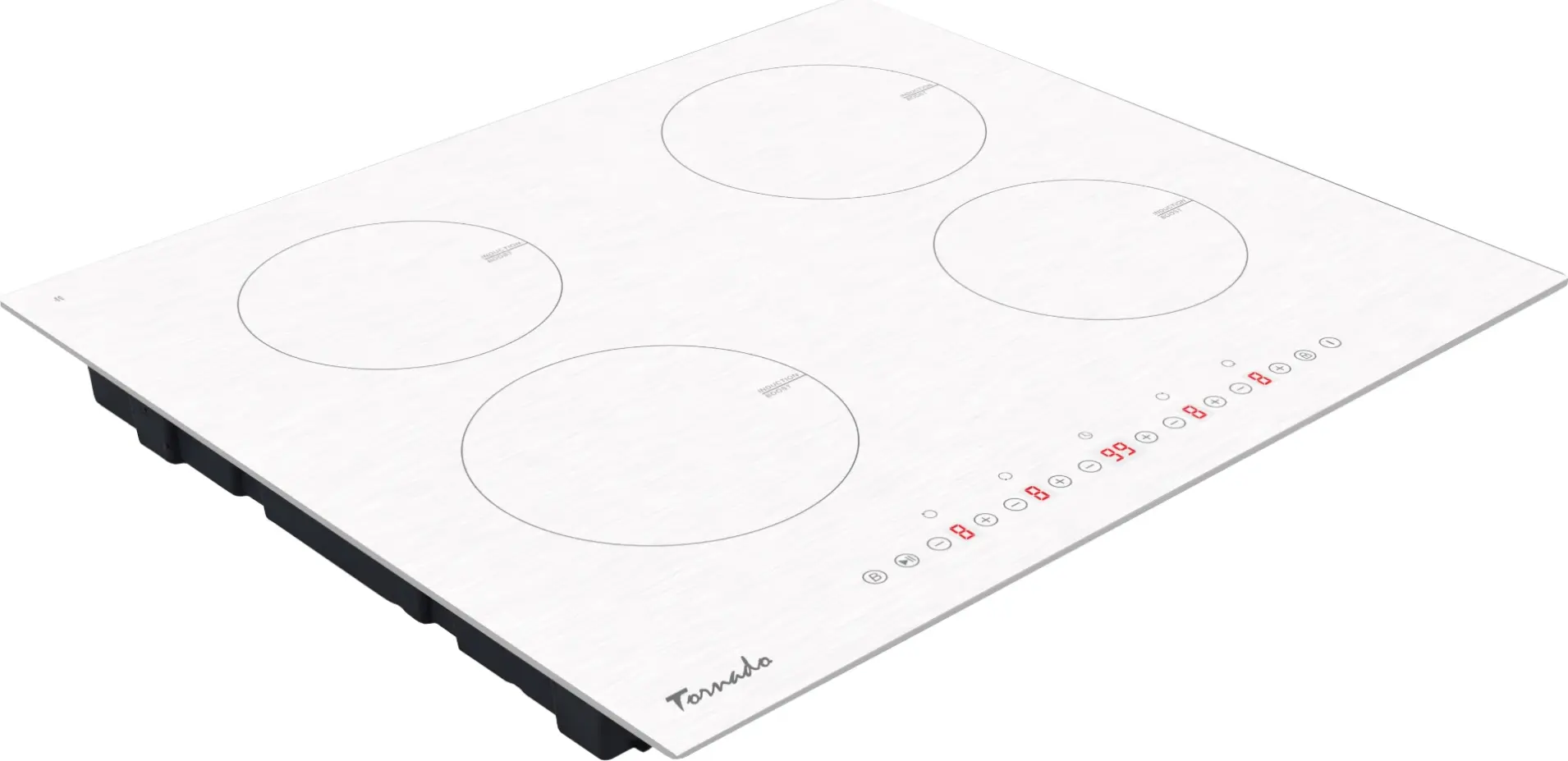 Tornado GTR600NLP Induction Built-in Cooktop, 60 cm, 4 Cooking Zones, 7000W, Kanger Glass, Touch Control, Boost Function, Timer, Child Lock, White