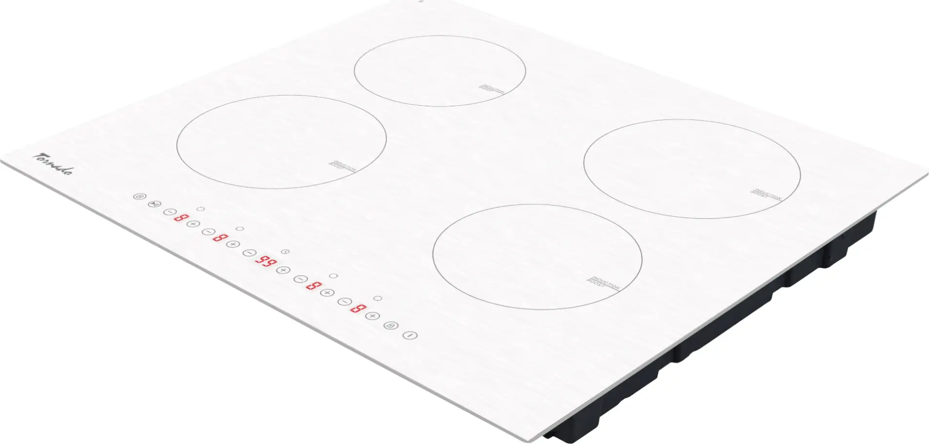 Tornado GTR600NLP Induction Built-in Cooktop, 60 cm, 4 Cooking Zones, 7000W, Kanger Glass, Touch Control, Boost Function, Timer, Child Lock, White