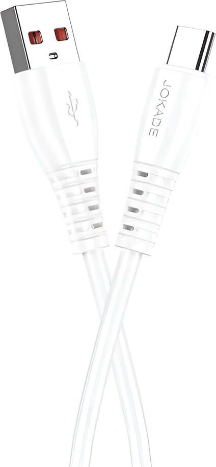 Cablu de incarcare rapida Jokade JA043 Seria Tianjian USB-A la USB-C, curent maxim 5A, 1m, fir de cupru pur, PVC, transfer de date, Alb