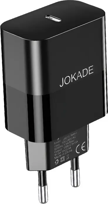 Încărcător de perete Jokade JB072 30W USB Type-C Power Delivery PD Încărcare Rapidă Priza EU Negru Material Ignifug