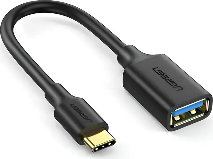Cablu Adaptor UGREEN US154 USB-C la USB 3.0 OTG, Transfer Date 5Gbps, 0.15m, Negru, Compatibil cu Android, MacBook, iPad Pro, Laptopuri Windows