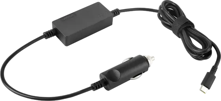 Adaptor de Calitate Lenovo 40AK0065WW USB-C DC Travel Car Charger 65W, Intrare 12V/24V, Conector USB Type-C, Negru