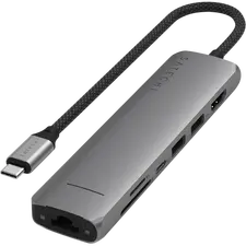 Satechi 7-in-1 USB-C Slim Multiport, USB-C3.2, Out: USB-C PD 80W, USB-A 3.2, HDMI 4K@60Hz, Ethernet