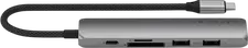 Satechi 6-in-1 USB-C Slim Multiport, USB-C3.2, Out: USB-C PD 75W, 2*USB-A, HDMI 4K@60Hz, Micro/SD,