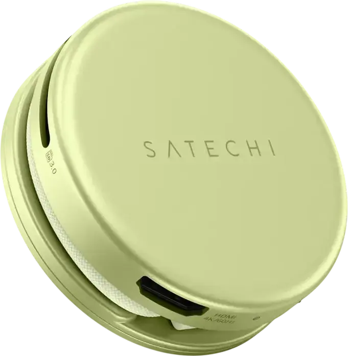 Satechi OntheGo 5-in-1 Multiport Adapter USB-C Hub with 4K 60Hz HDMI, USB-C PD 60W, USB-C 3.2, USB-A 3.2, SD Card Slot, Aluminium, 65x65x22mm