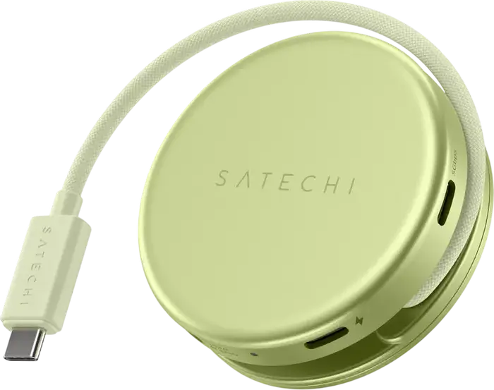 Satechi OntheGo 5-in-1 Multiport Adapter USB-C Hub with 4K 60Hz HDMI, USB-C PD 60W, USB-C 3.2, USB-A 3.2, SD Card Slot, Aluminium, 65x65x22mm
