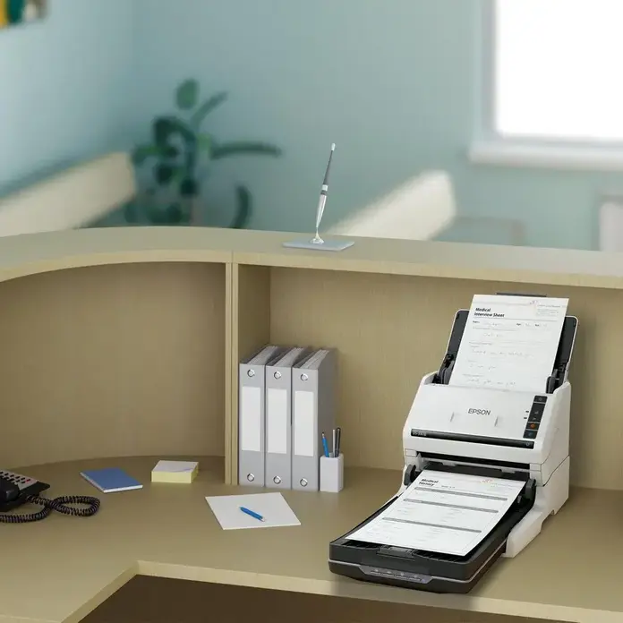 Scanner de documente Epson WorkForce DS-530III, Sheetfed, Duplex, 40 ppm/80 ipm, 600 dpi, ADF 60 pagini, USB 3.2, Ciclu Zilnic 6.500 pagini