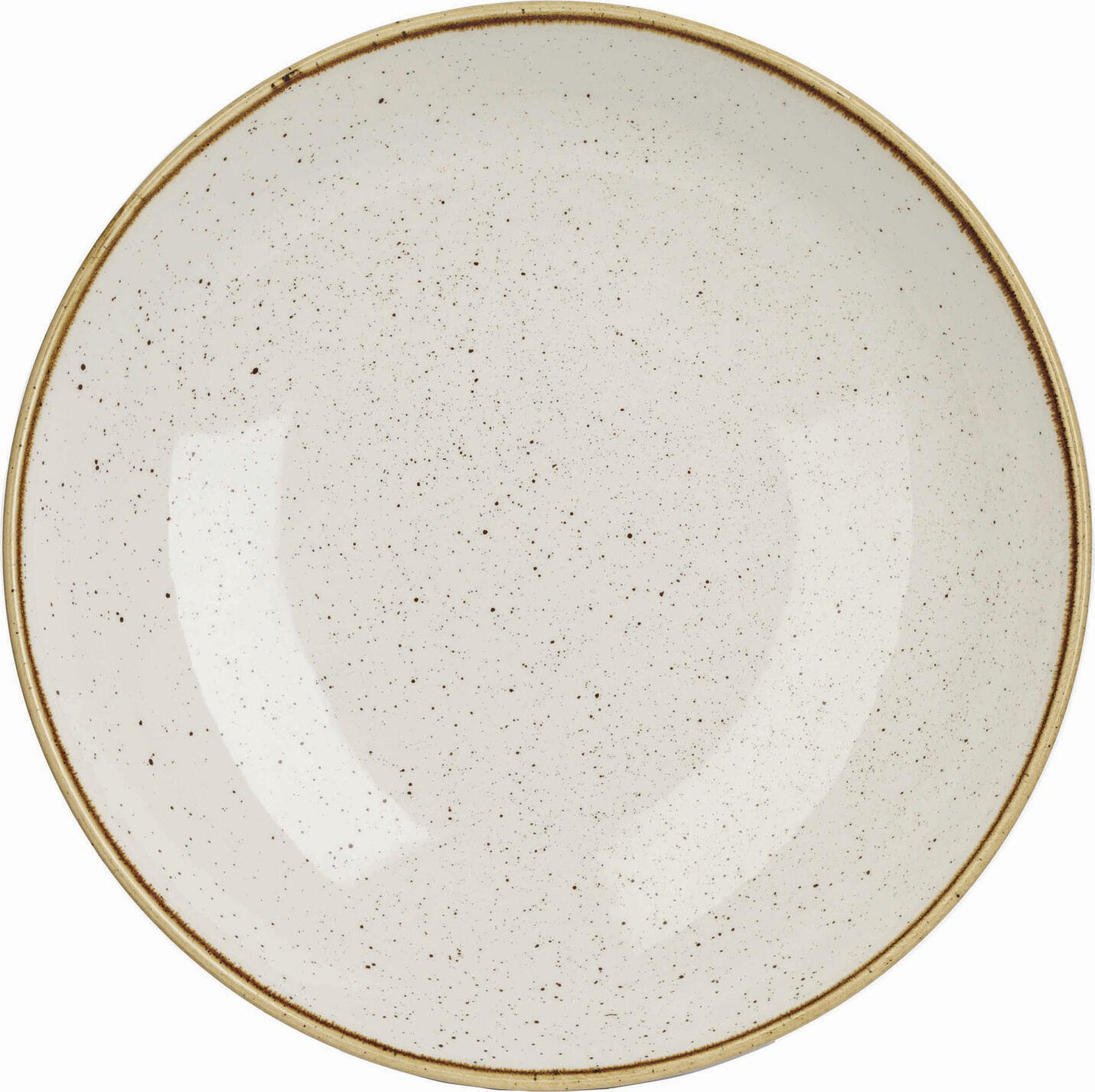 Глубокая тарелка Churchill Stonecast Barley White Coupe, 31 см, 2400 мл, супервитрифицированный фарфор, рустикальная крапчатая глазурь, набор из 6 предметов