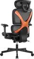 Lumi CH05-31 SpineX Ergonomic Office Chair, Mesh Fabric, 150kg Max Load, Adjustable Headrest and Armrests, 3-Position Locking, Black/Orange