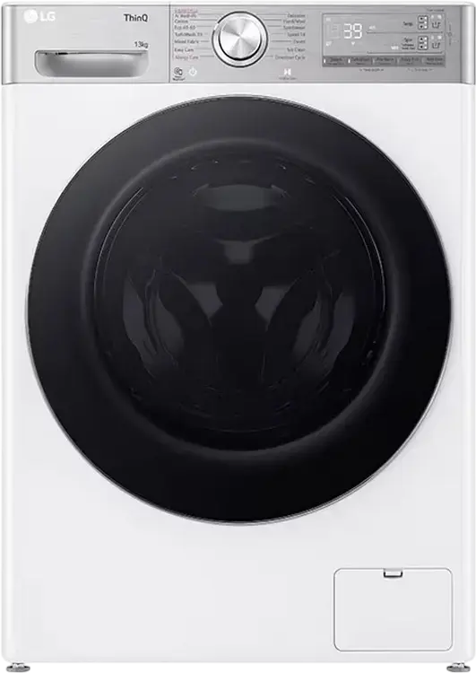 Стиральная машина LG F4WR913P3WA с фронтальной загрузкой, 13 кг, класс энергопотребления A, 1400 об/мин, AI DD, ThinQ Wi-Fi, Steam, TurboWash, ezDispense, белая