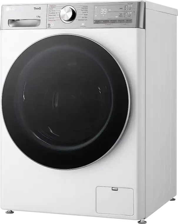 Стиральная машина LG F4WR913P3WA с фронтальной загрузкой, 13 кг, класс энергопотребления A, 1400 об/мин, AI DD, ThinQ Wi-Fi, Steam, TurboWash, ezDispense, белая