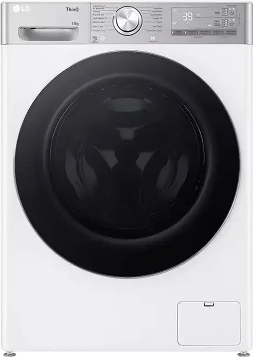 Стиральная машина LG F4WR913P3WA с фронтальной загрузкой, 13 кг, класс энергопотребления A, 1400 об/мин, AI DD, ThinQ Wi-Fi, Steam, TurboWash, ezDispense, белая