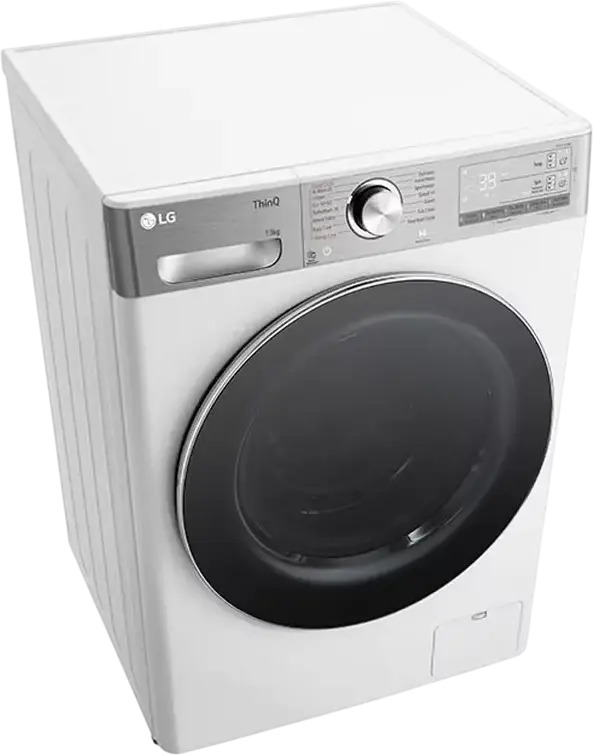 Стиральная машина LG F4WR913P3WA с фронтальной загрузкой, 13 кг, класс энергопотребления A, 1400 об/мин, AI DD, ThinQ Wi-Fi, Steam, TurboWash, ezDispense, белая